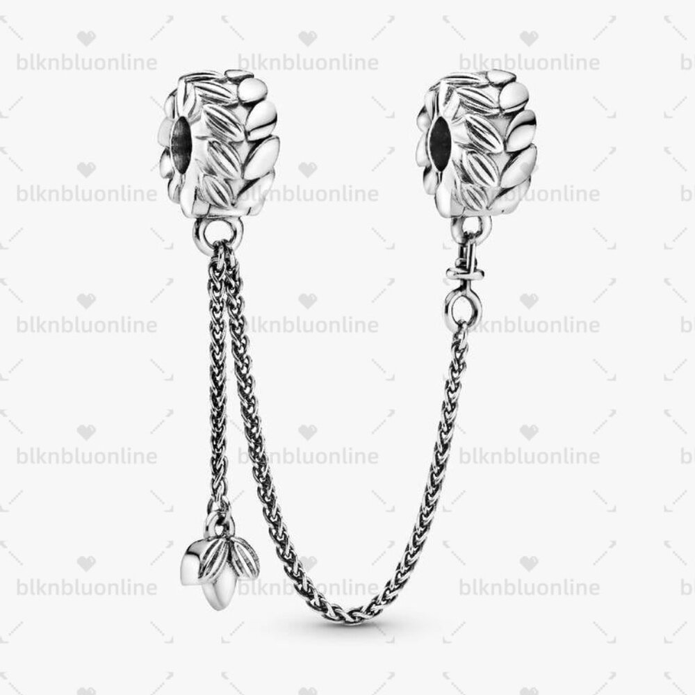 Pandora Wheat Grains Safety Chain Clip Charm